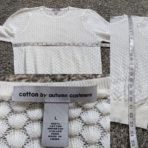 White Textured Sweater by Autumn Cashmere - Picture 6 of 7